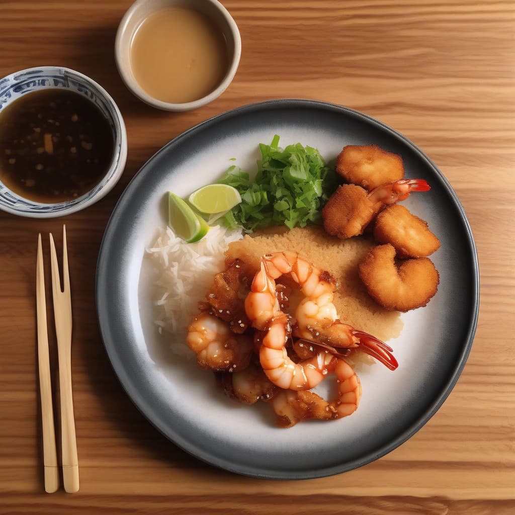 Chicken Katsu & Shrimp Combo Teriyaki