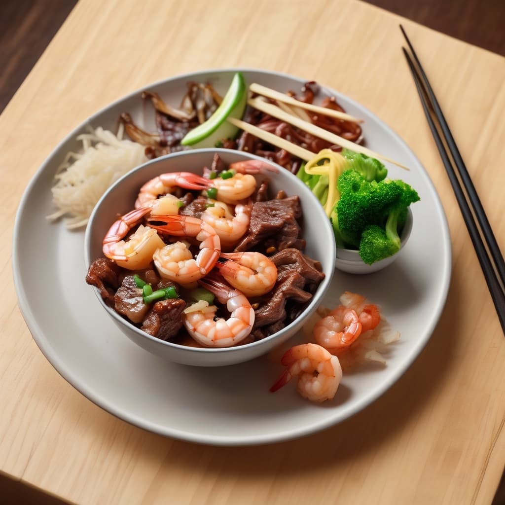 Shrimp & Beef Combo Teriyaki