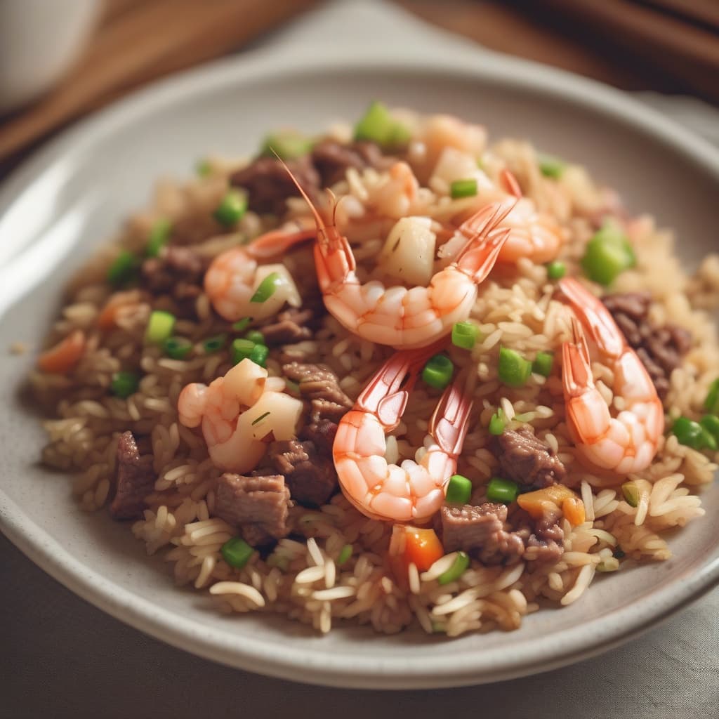 Shrimp and Beef Fried Rice