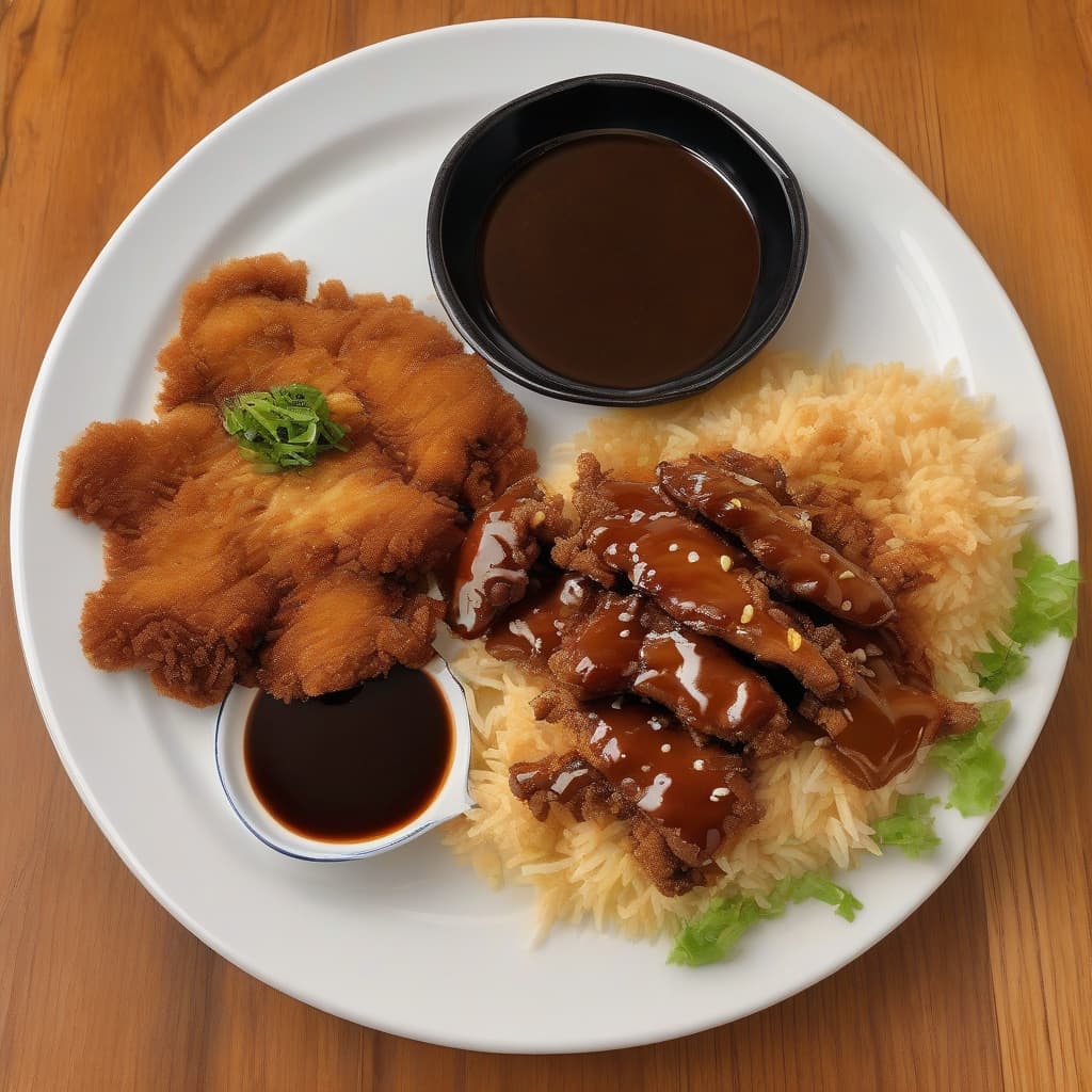 Chicken Katsu & Beef Combo Teriyaki